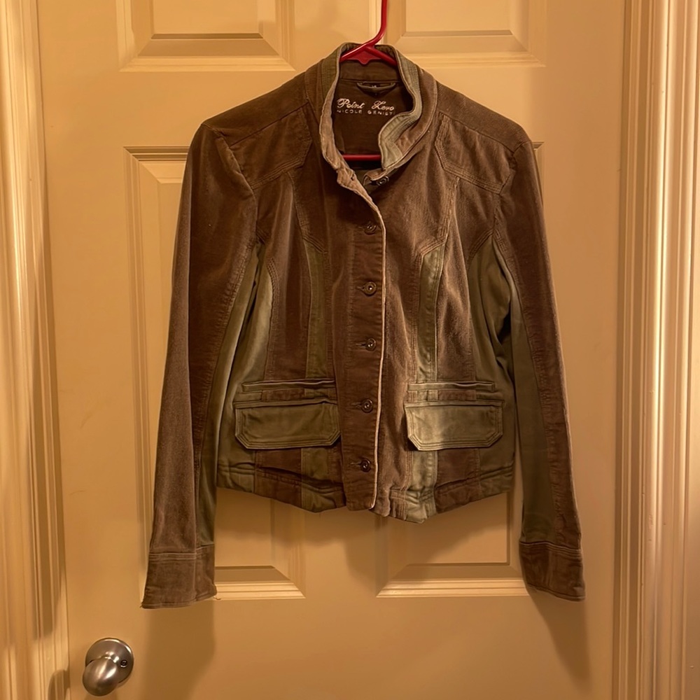 Point zero green & brown cord jacket